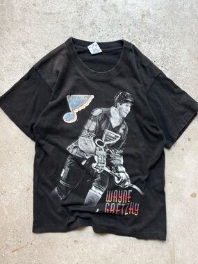 90s Salem Wayne Gretzky NHL Hockey Graphic Player Tee S 19x25